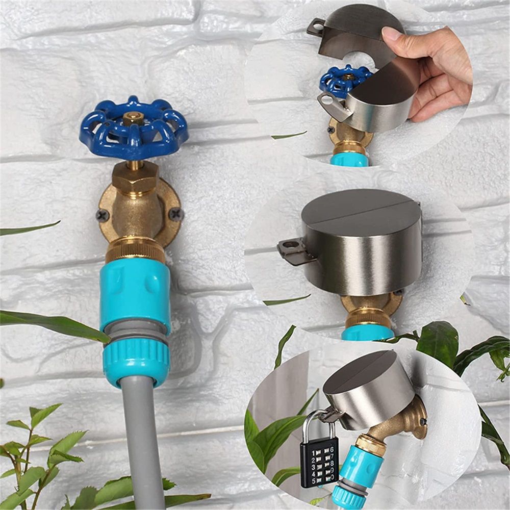 Faucet Locks Outdoor,Hose Spigot，Made of Metal Suitable for Garden view 3