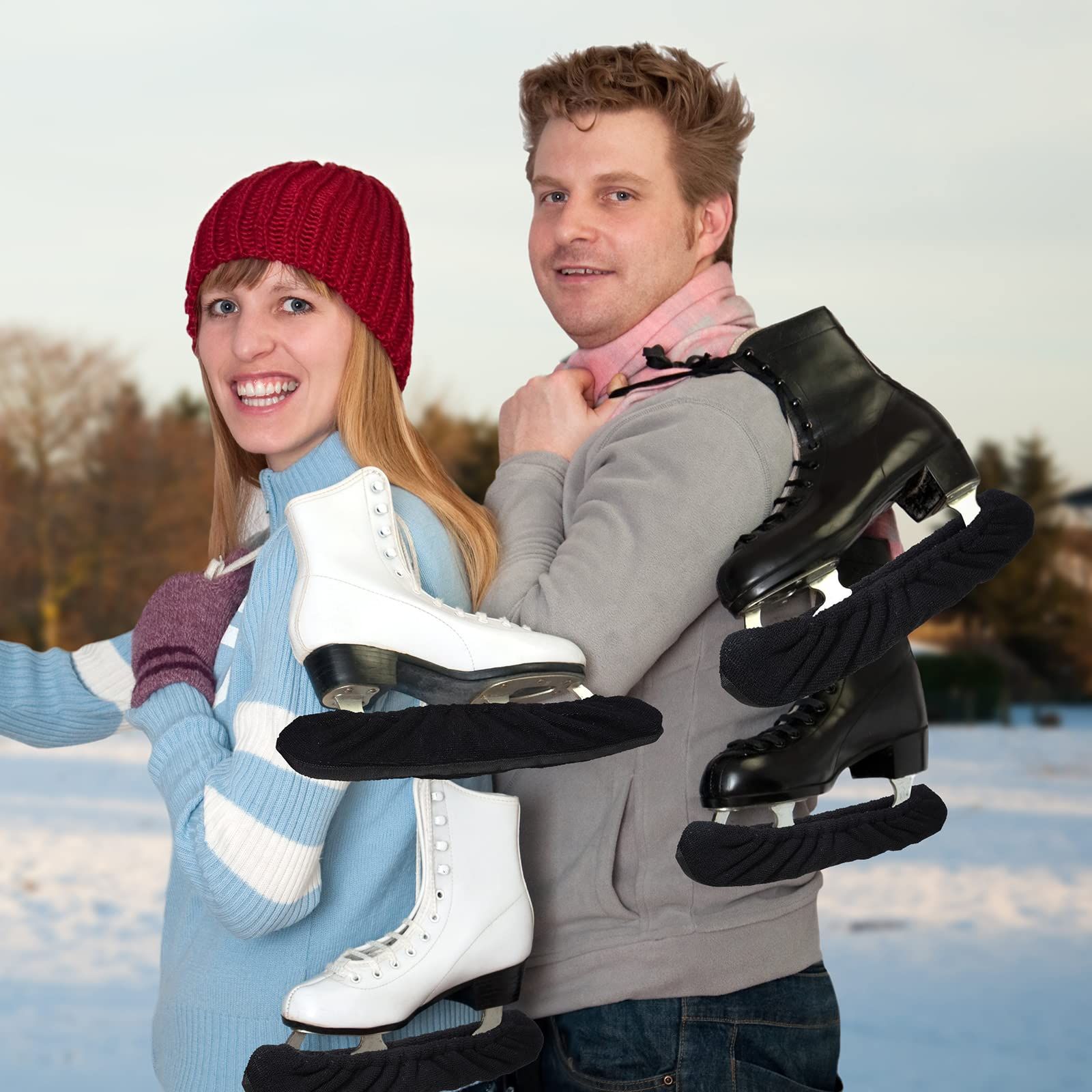 4 Pcs Ice Skate Guards Hockey Ice Skate Blade Covers Kids Absorbent Figure view 3
