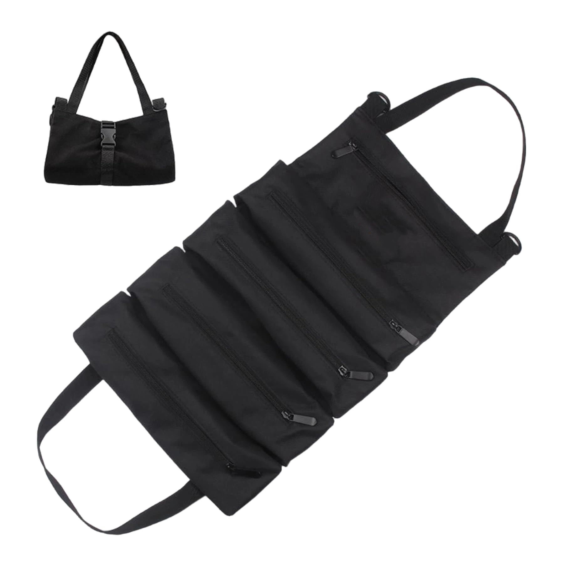 Tool Roll Up Pouch - Canvas Multi-Purpose Wrench Roll Up Bag