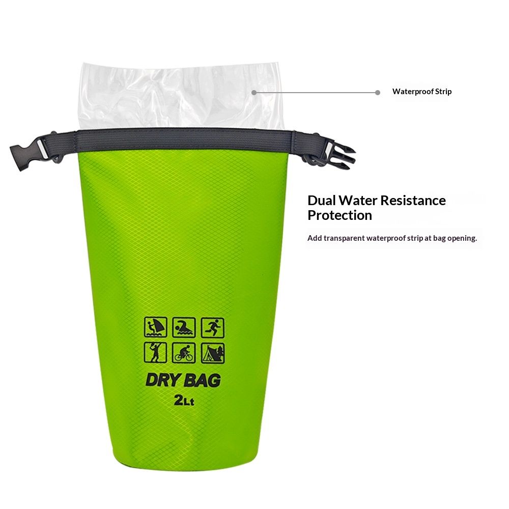 Waterproof Dry Bag, 2L - Roll Top Waterproof Pool Bag，Dry Bags for Kayaking view 3
