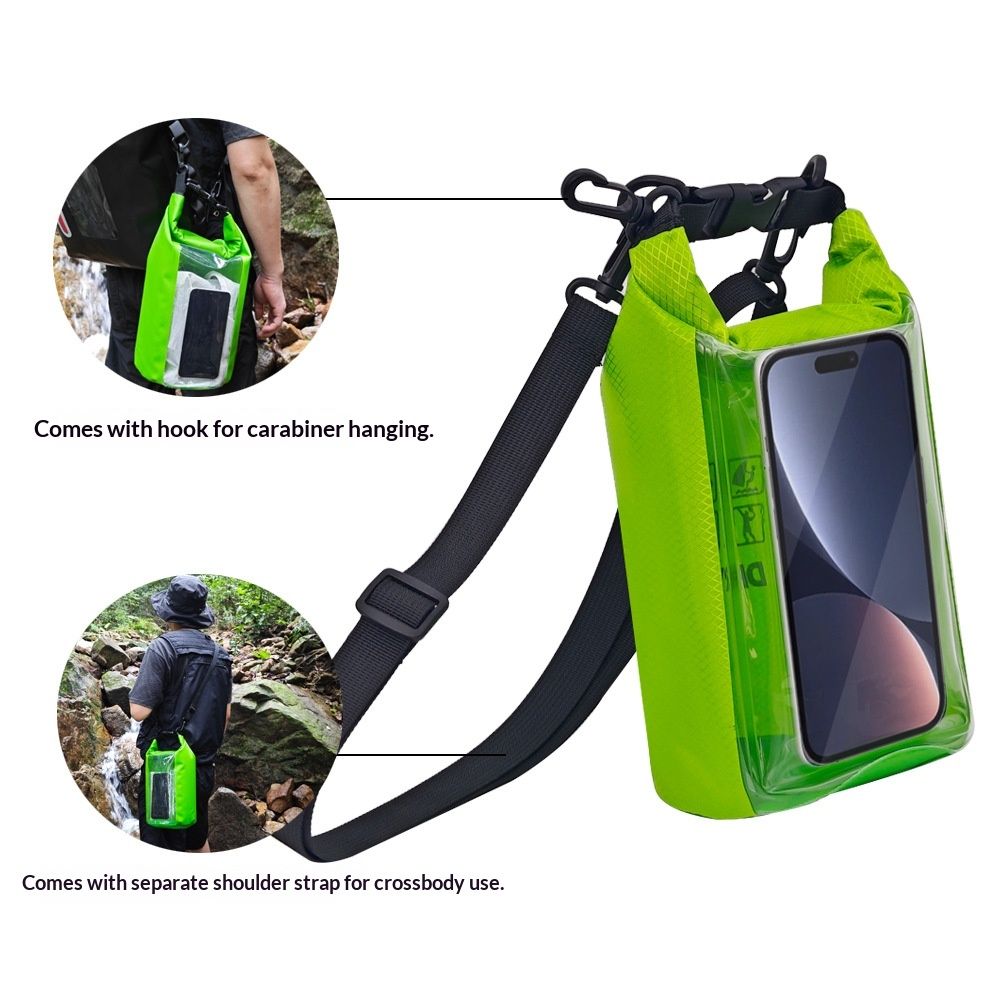 Waterproof Dry Bag, 2L - Roll Top Waterproof Pool Bag，Dry Bags for Kayaking view 4