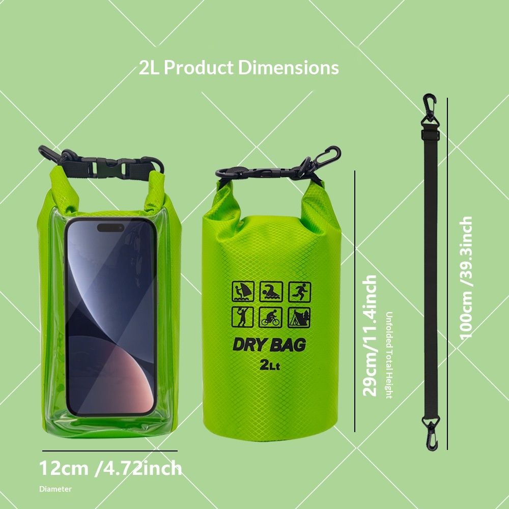 Waterproof Dry Bag, 2L - Roll Top Waterproof Pool Bag，Dry Bags for Kayaking view 5