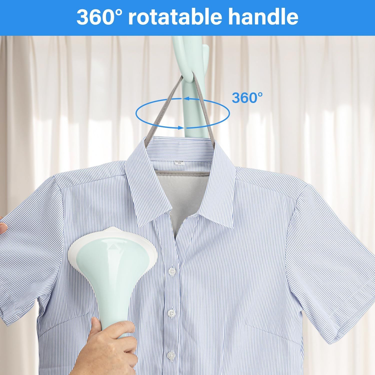 Four fold hanging ironing machine view 3