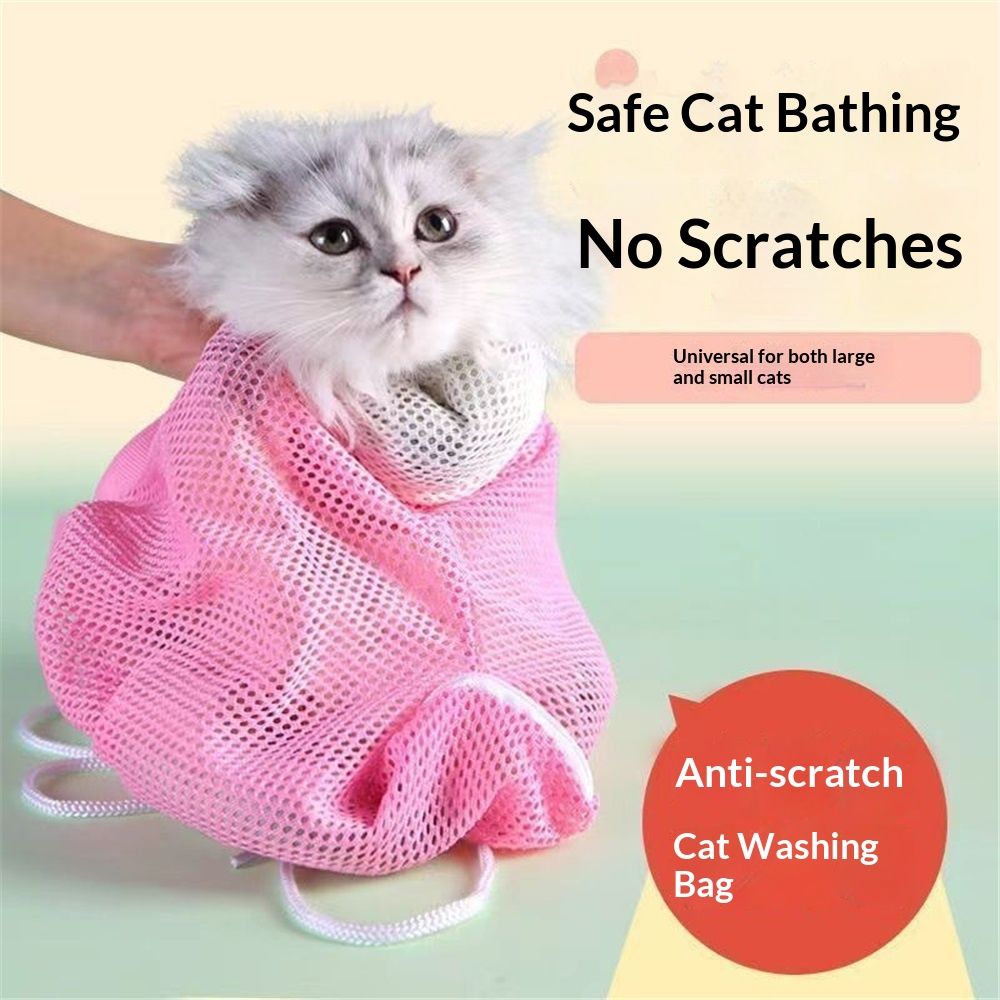 2pcs Cat Bathing Bag Anti-Bite and Anti-Scratch Cat Grooming Bag for Bathing view 3