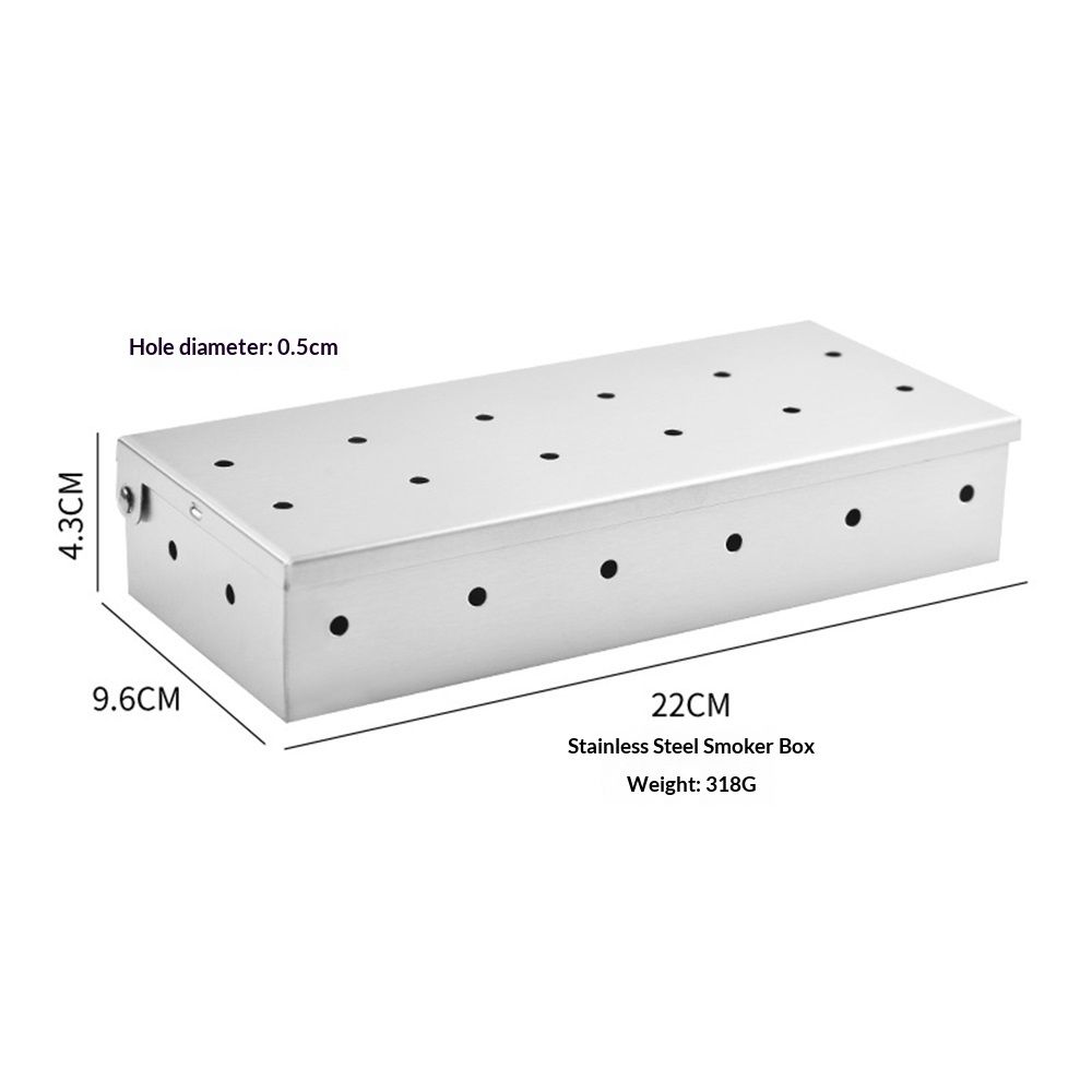 Grillaholics Smoker Box for Gas & Charcoal Grills – Large Stainless Steel Wood view 5