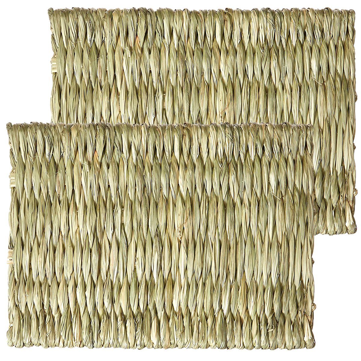 2pcs Woven Grass Mat - All Natural Chewable Grass Mat for Small Pets Pig Foot