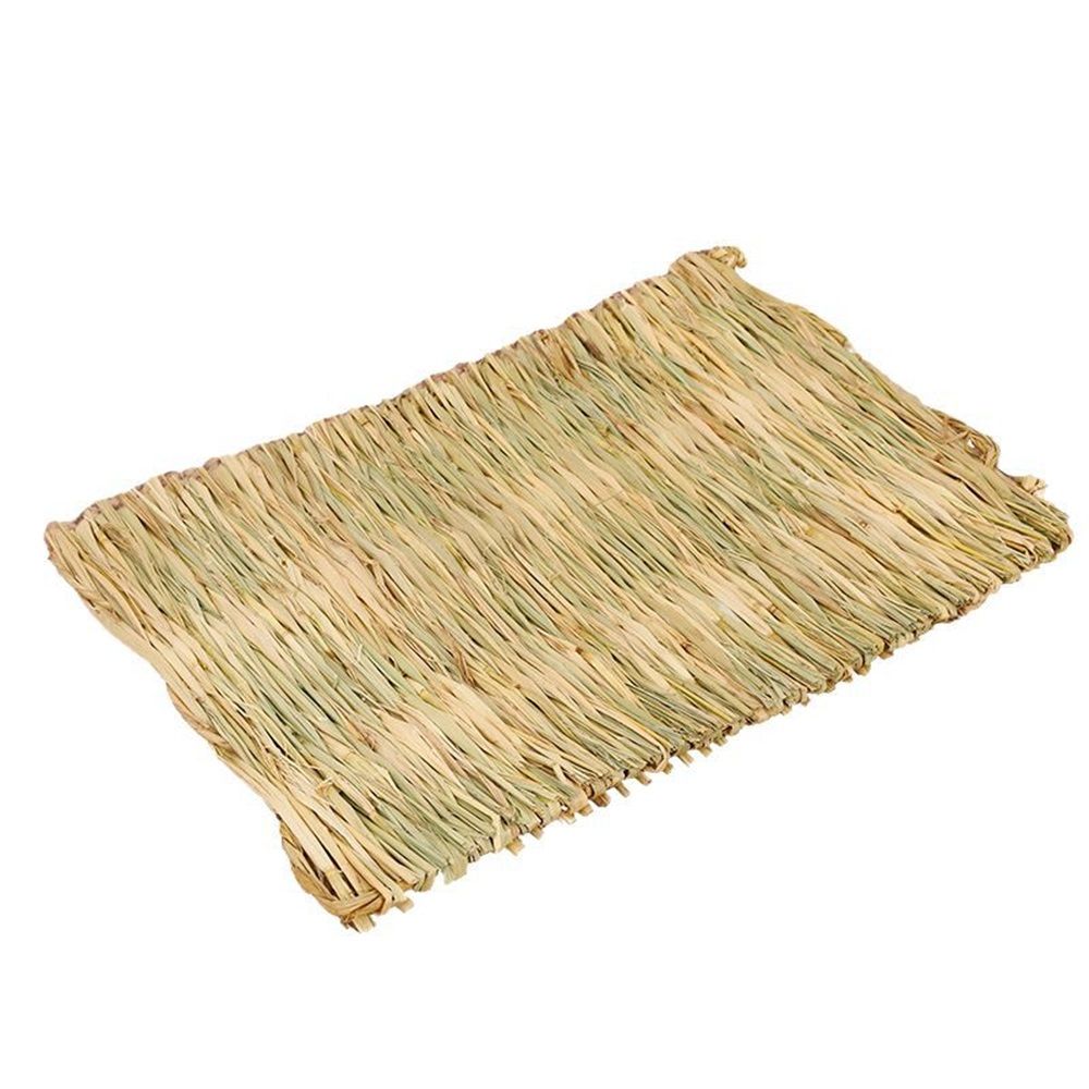 2pcs Woven Grass Mat - All Natural Chewable Grass Mat for Small Pets Pig Foot view 2