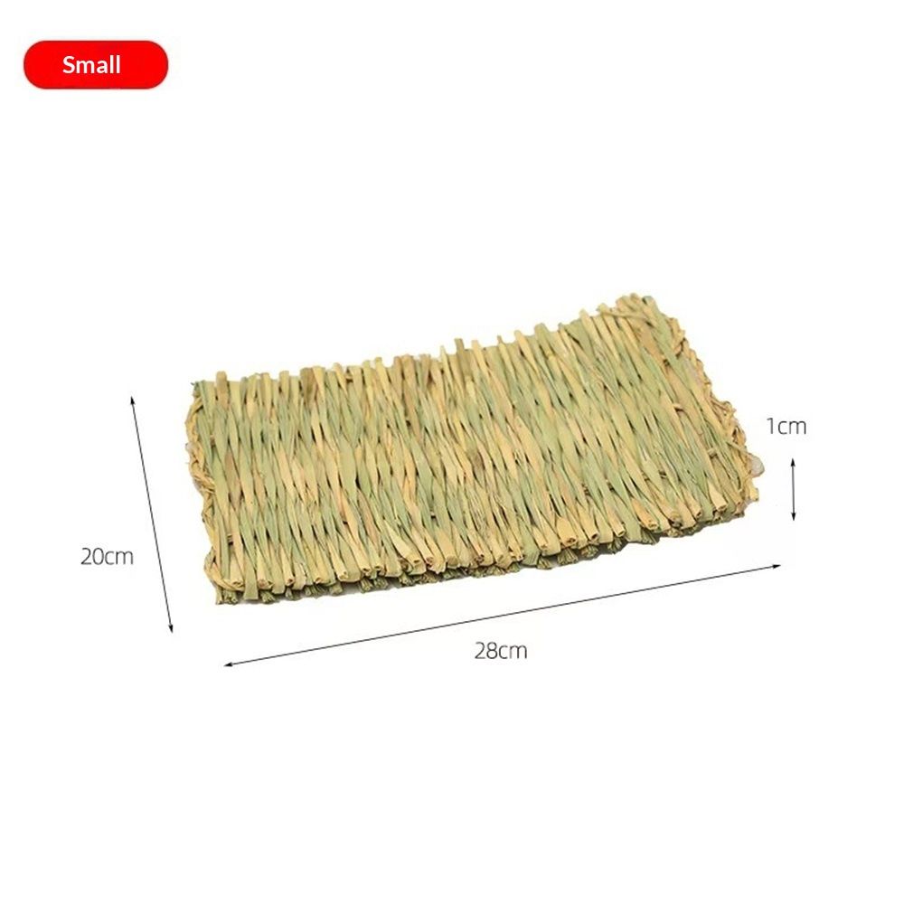 2pcs Woven Grass Mat - All Natural Chewable Grass Mat for Small Pets Pig Foot view 5