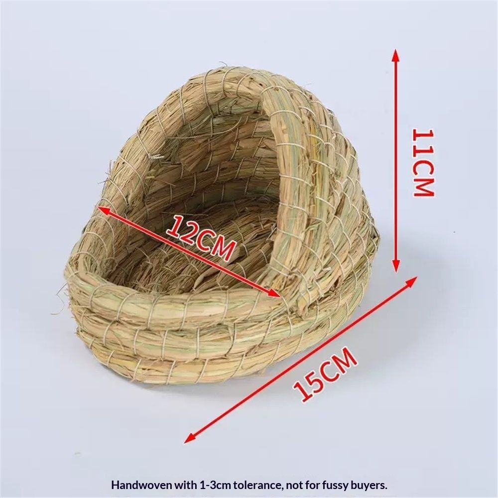 Rabbit grass bed, rabbit woven hay bed, natural handmade grass house for small view 5