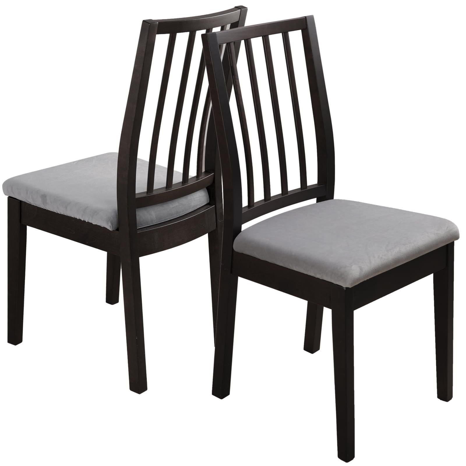 Two telescopic chair seat covers