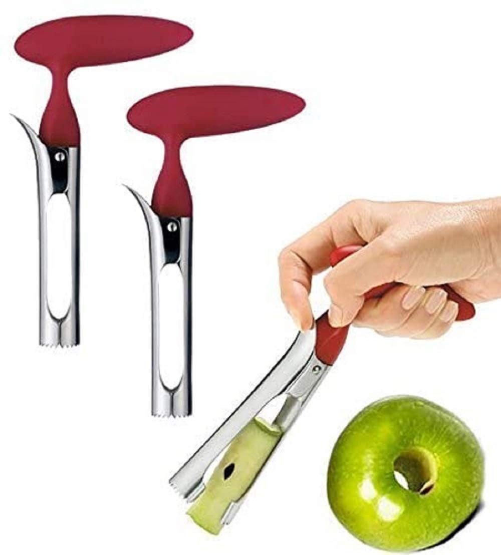 2pcs Apple Corer Tool - Easy to Use and Clean - Sturdy Apple Core Remover with