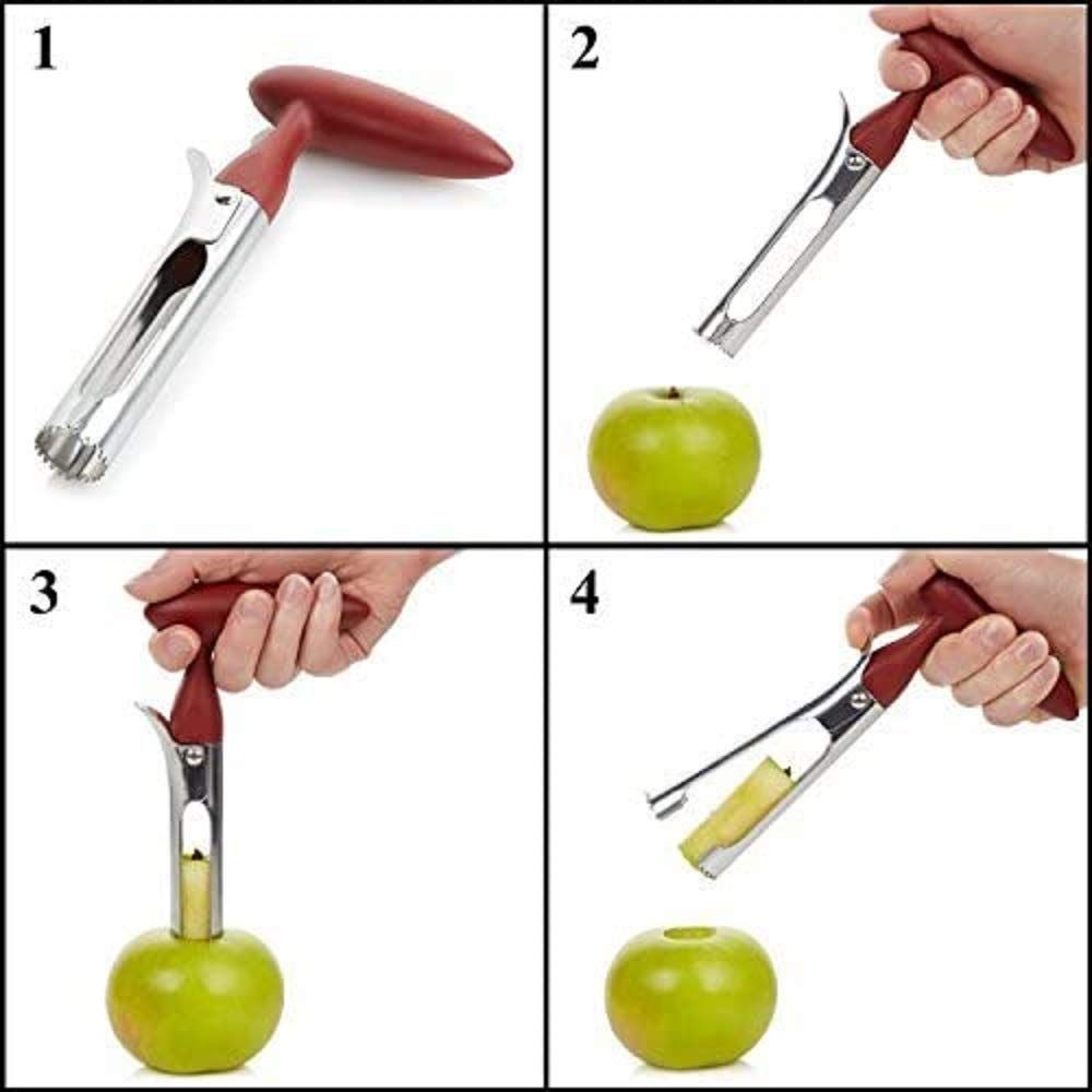 2pcs Apple Corer Tool - Easy to Use and Clean - Sturdy Apple Core Remover with view 4