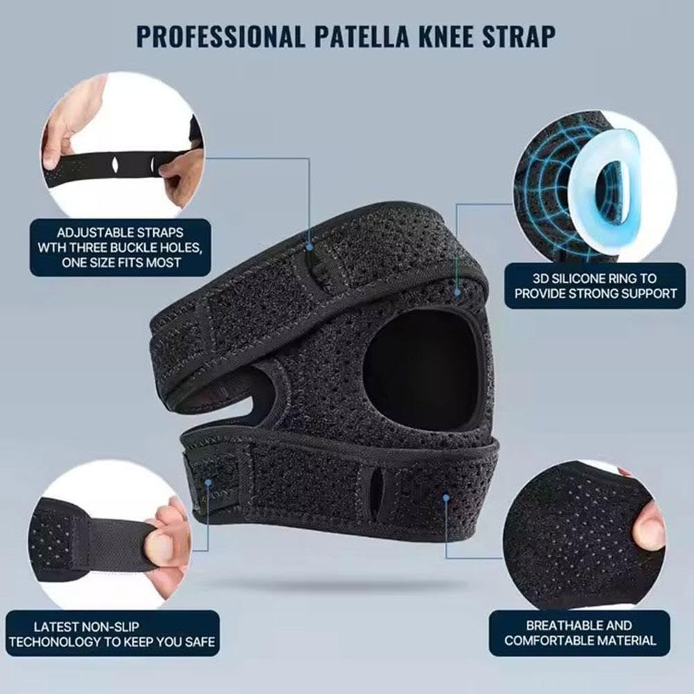 Knee Brace,With Padding,2 PCS Knee Brace for Women Men ,Pain Relief Adjustable view 2