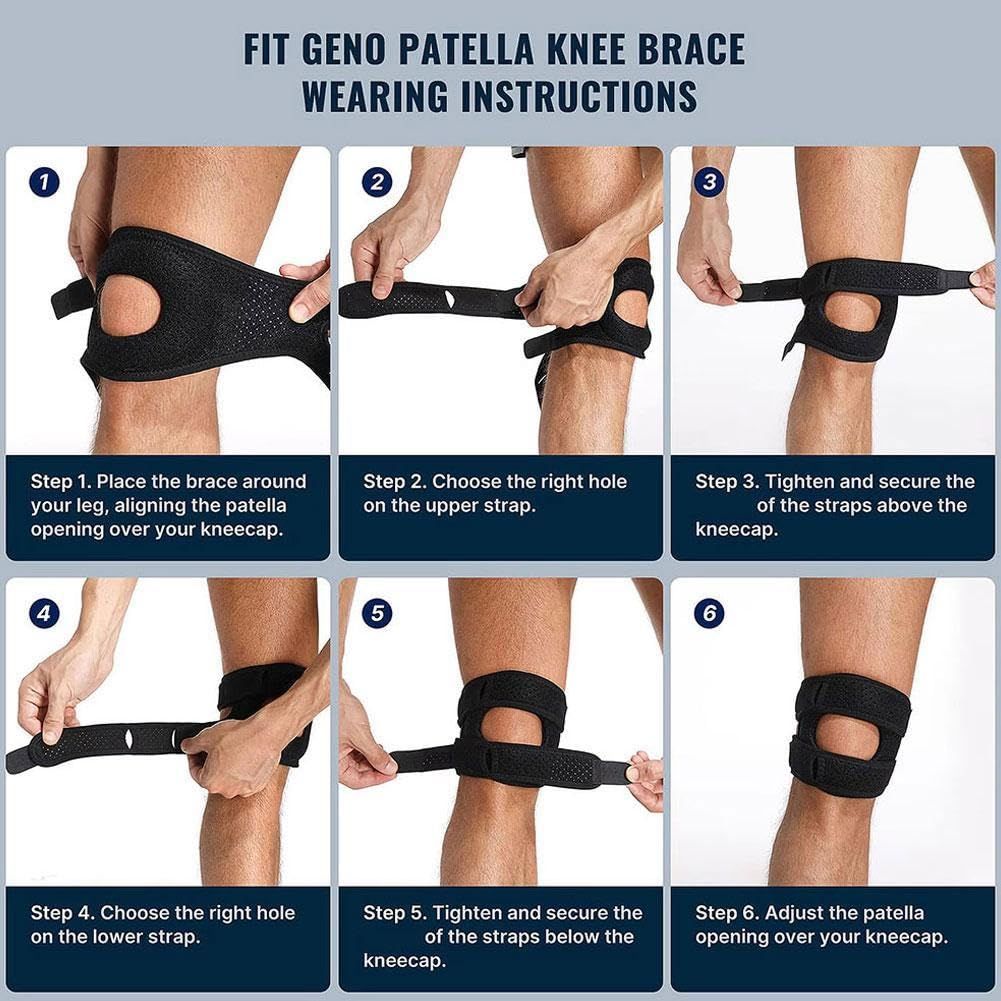 Knee Brace,With Padding,2 PCS Knee Brace for Women Men ,Pain Relief Adjustable view 3