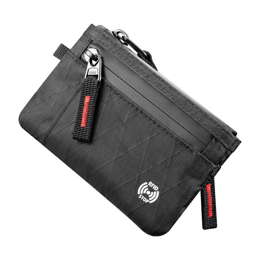 Zip Pouch Black Small Cash and Card Zip Wallet
