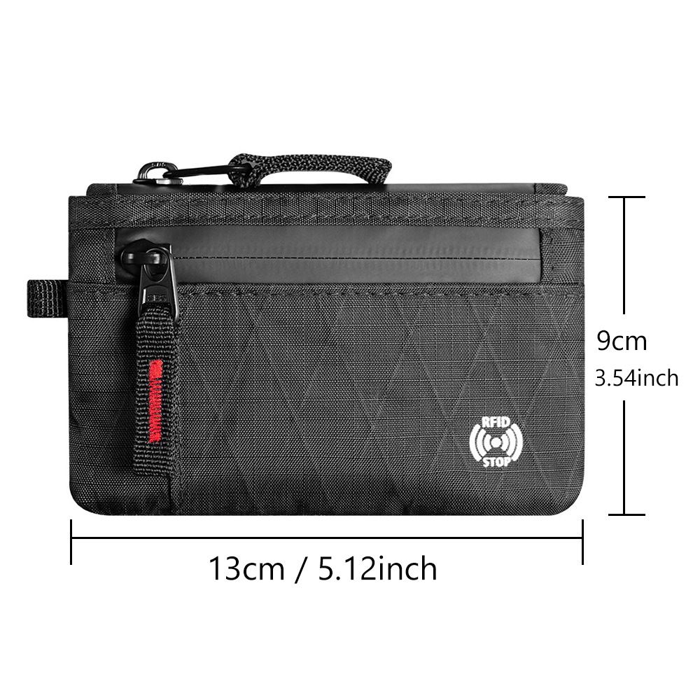 Zip Pouch Black Small Cash and Card Zip Wallet view 5