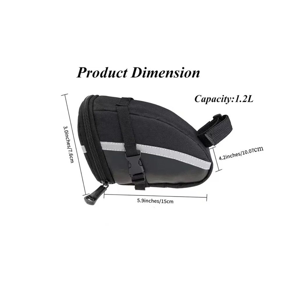 Bike Saddle Seat Bag – 1.2L Bicycle Saddle Bag Keep Bike Accessories – Bike view 3
