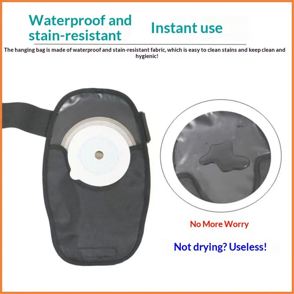 2 pack Waterproof Ostomy Bag Cover Belt Adjustable Washable Colostomy Bag view 2