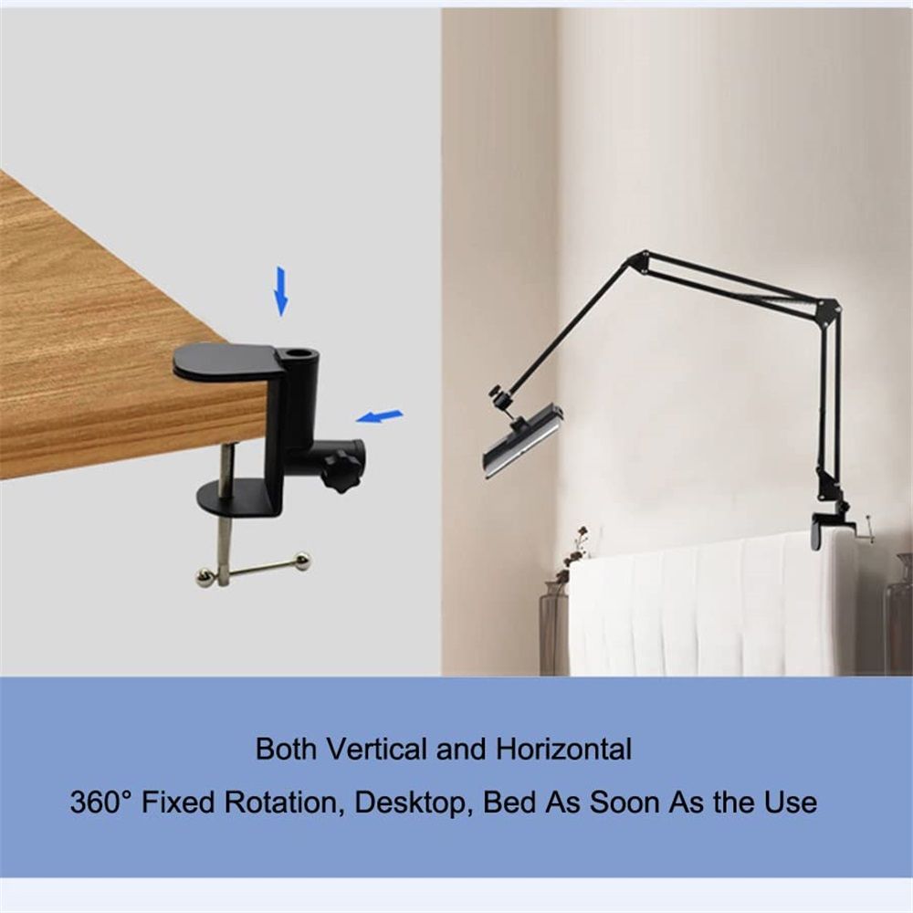 2 pack Universal Shape Table Mounting Clamp for Microphone Suspension Boom view 4