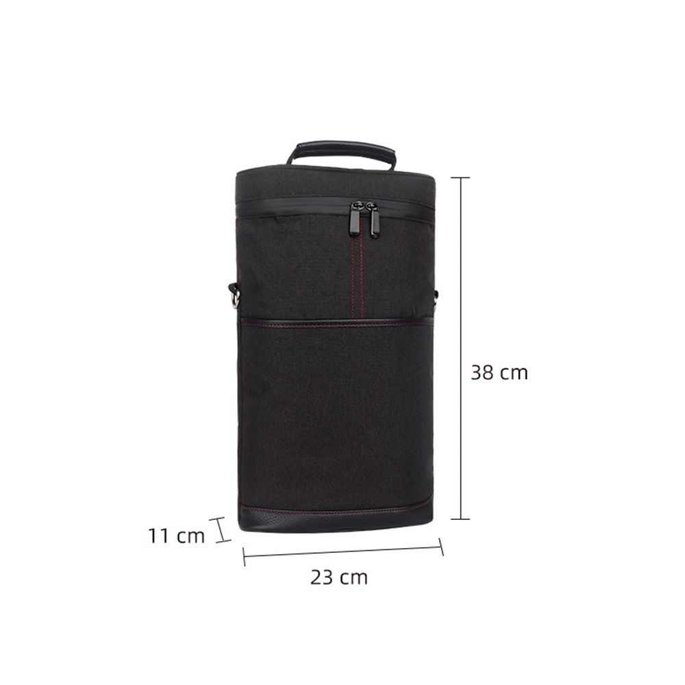 2 Bottle Leakproof Insulated Wine Tote Carrier Bag - Padded Cooler for Travel view 5