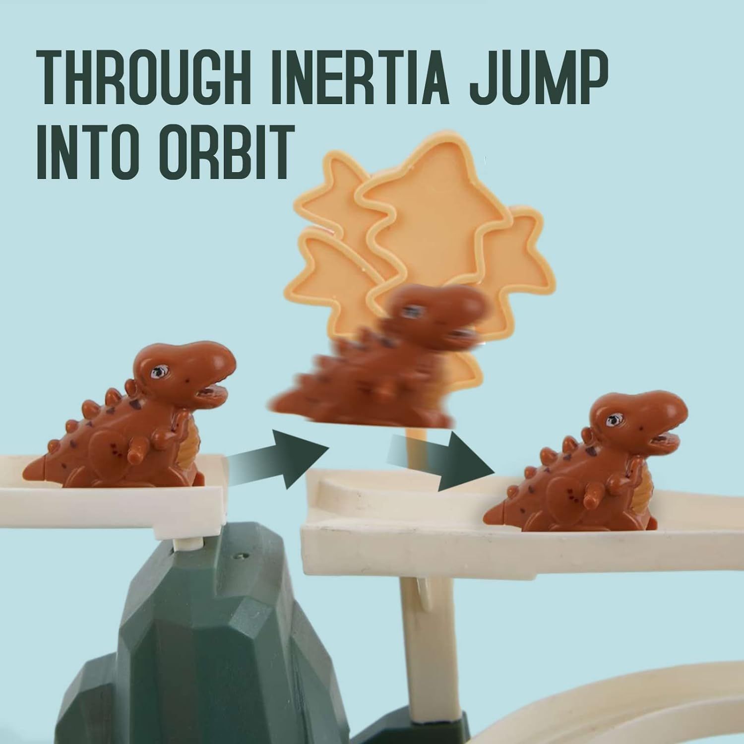 Dinosaur Electric Race Track Set - Double Loop Track view 4