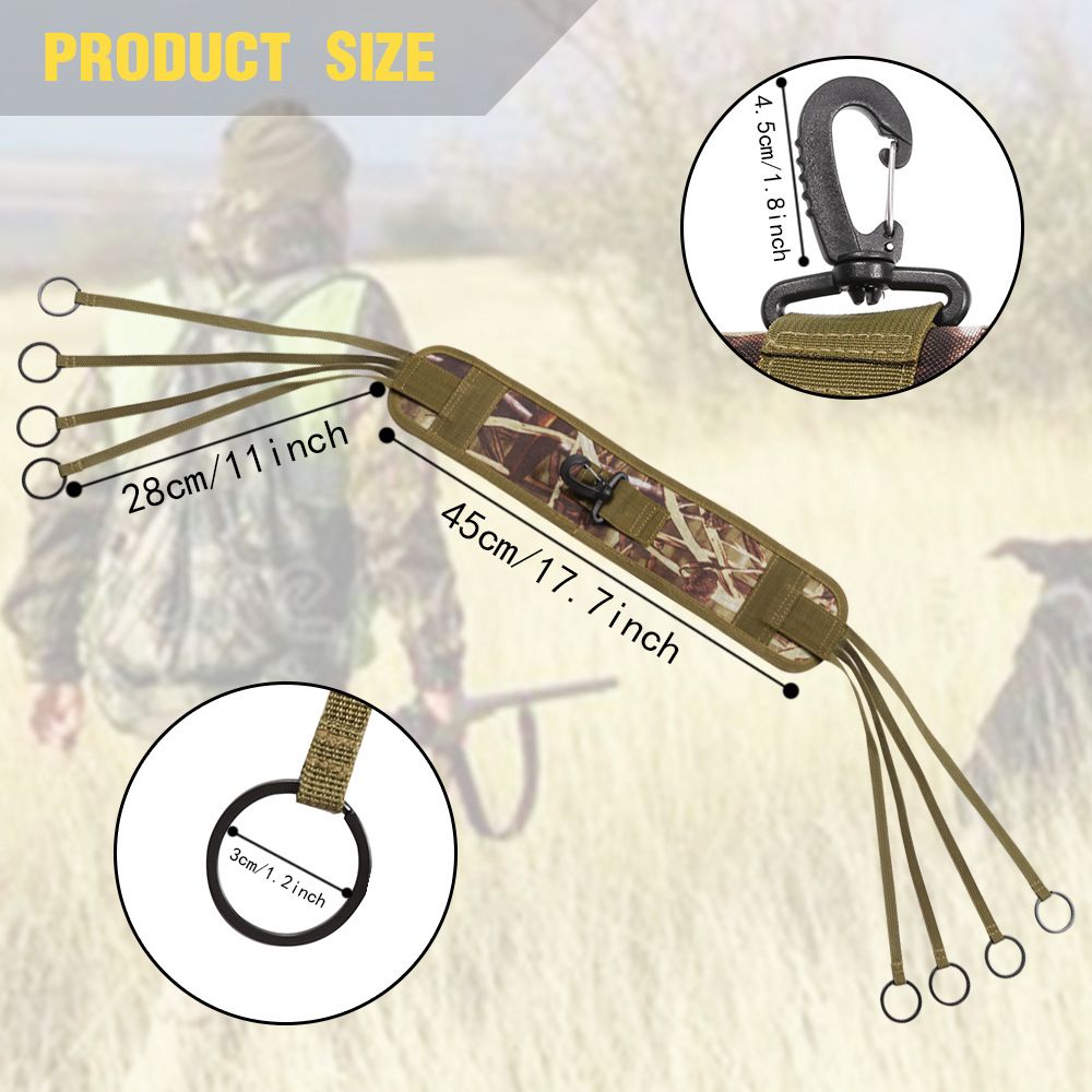 Waterfowl Non-Slip Leg Band Bird Hunting Game Strap with Leg Loop Style view 3