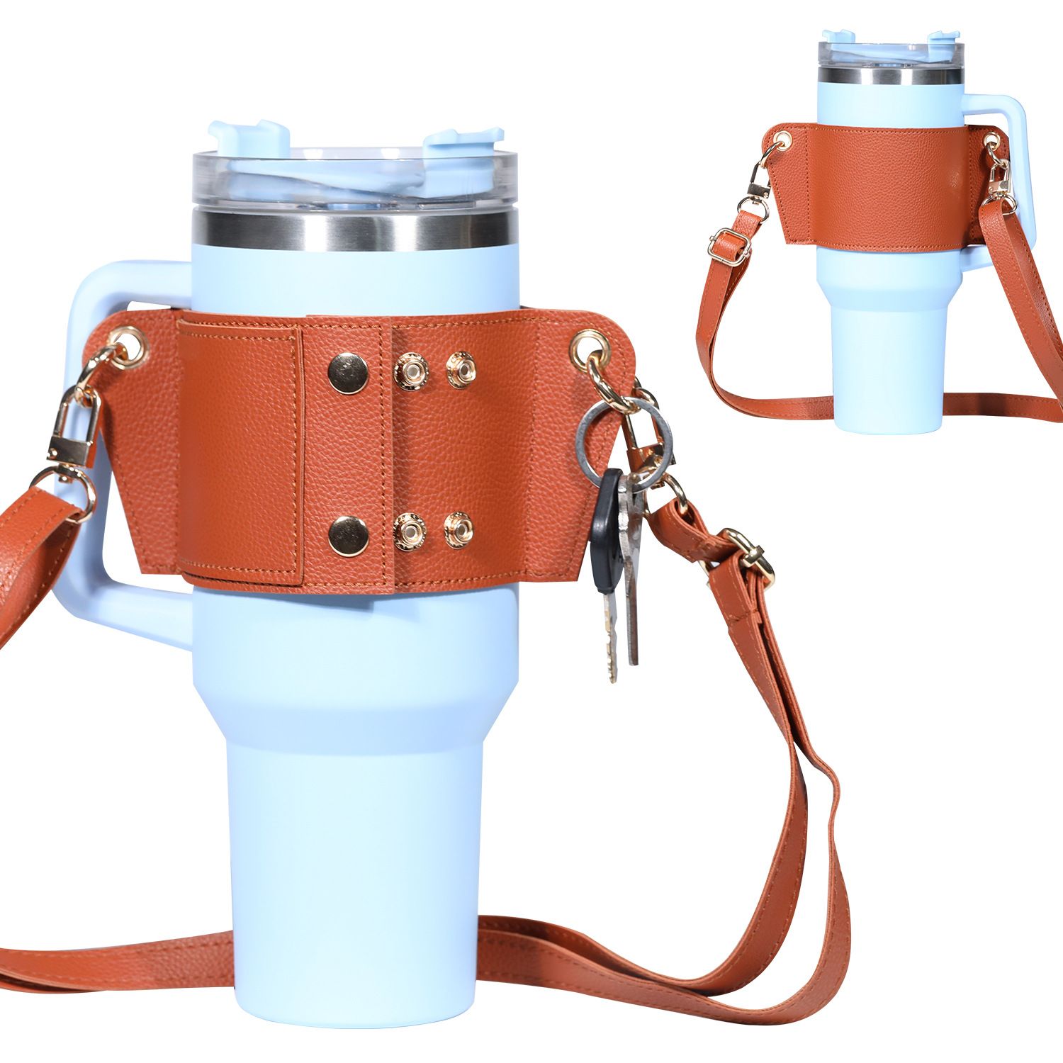 2 pack Water Bottle Holder with Strap 40oz
