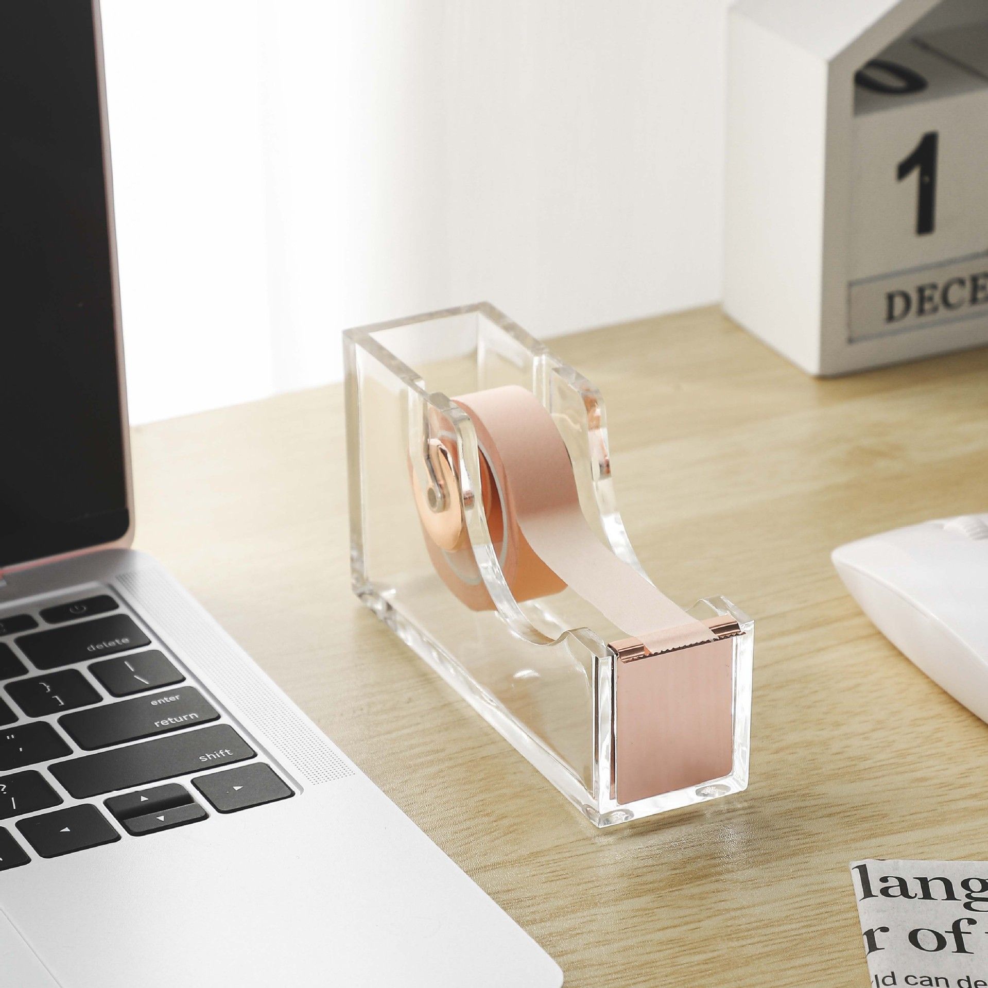 OfficeGoods Acrylic Tape Dispenser - Beautiful Modern Accessory for The view 3
