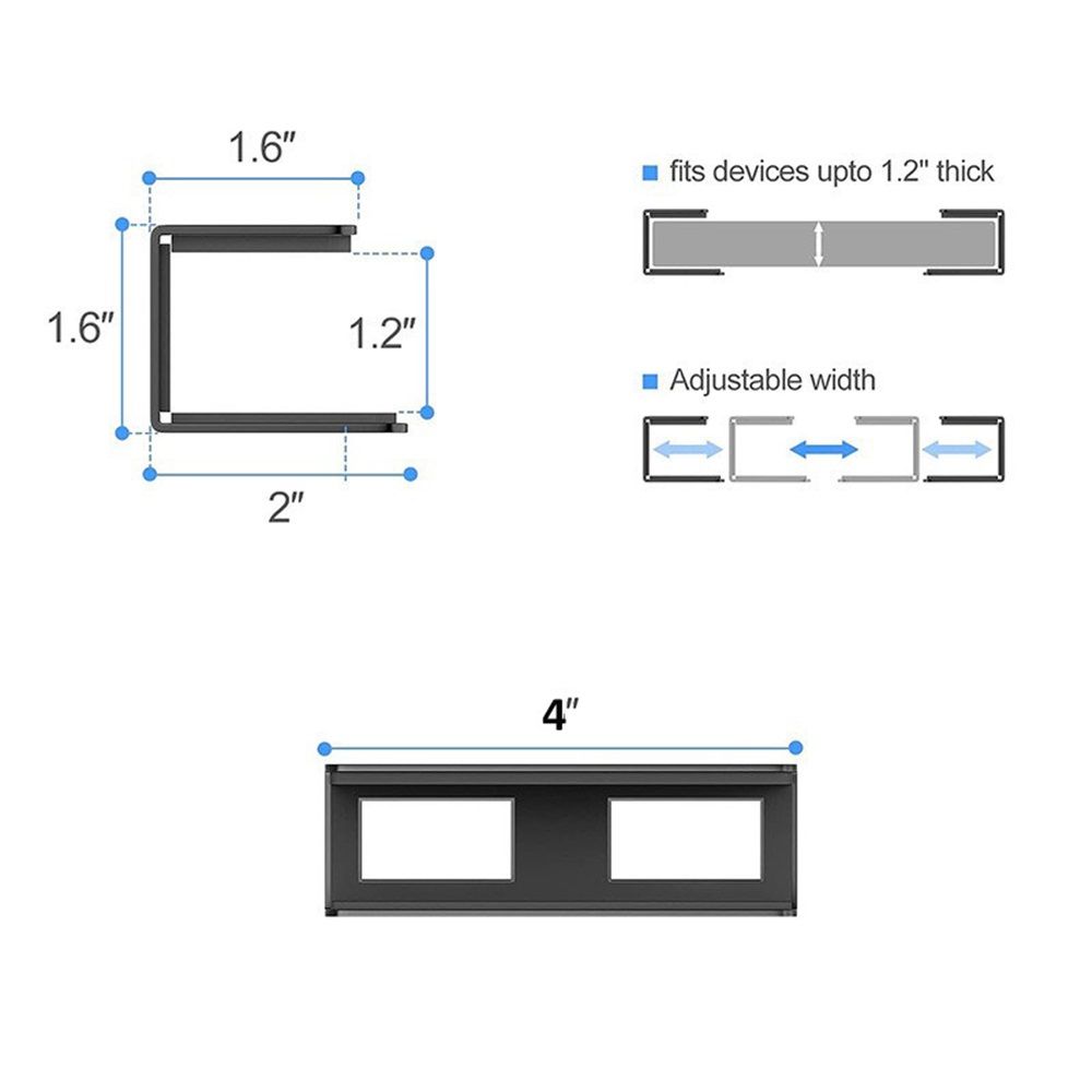 Under Desk Laptop Mount, Metal Under Desk Shelf Holder for Laptop, Mac mini view 3