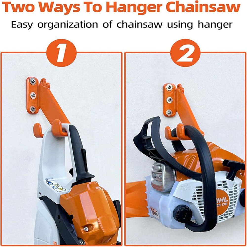 Chainsaw Hanger, 2 Pack Chainsaw Wall Mount, Heavy Duty Chainsaw Holder view 5