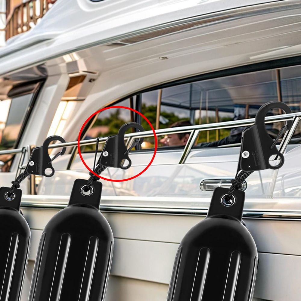 4pcs Stainless Steel Boat Fender Clips Quick Release Clips Boat Bumper Buoy view 4