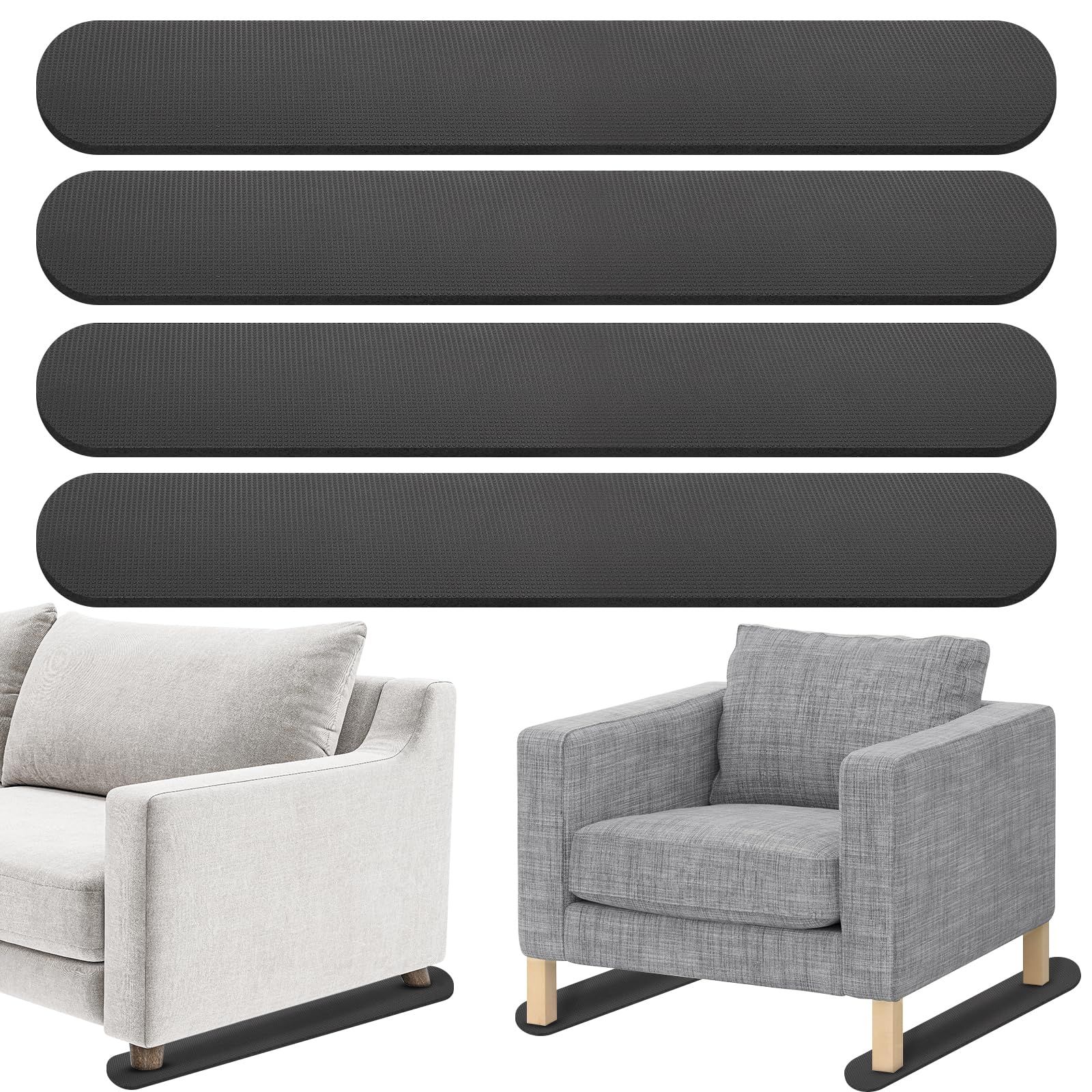 4 Pack Non-Slip Furniture Rail Pads for Recliners
