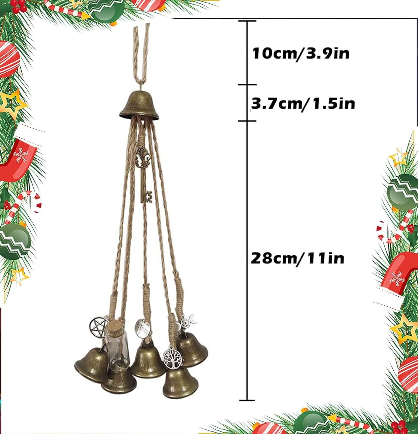 2 PCS Witch Bells for Protection Witchcraft Wicca Supplies Christmas Wind — image 1