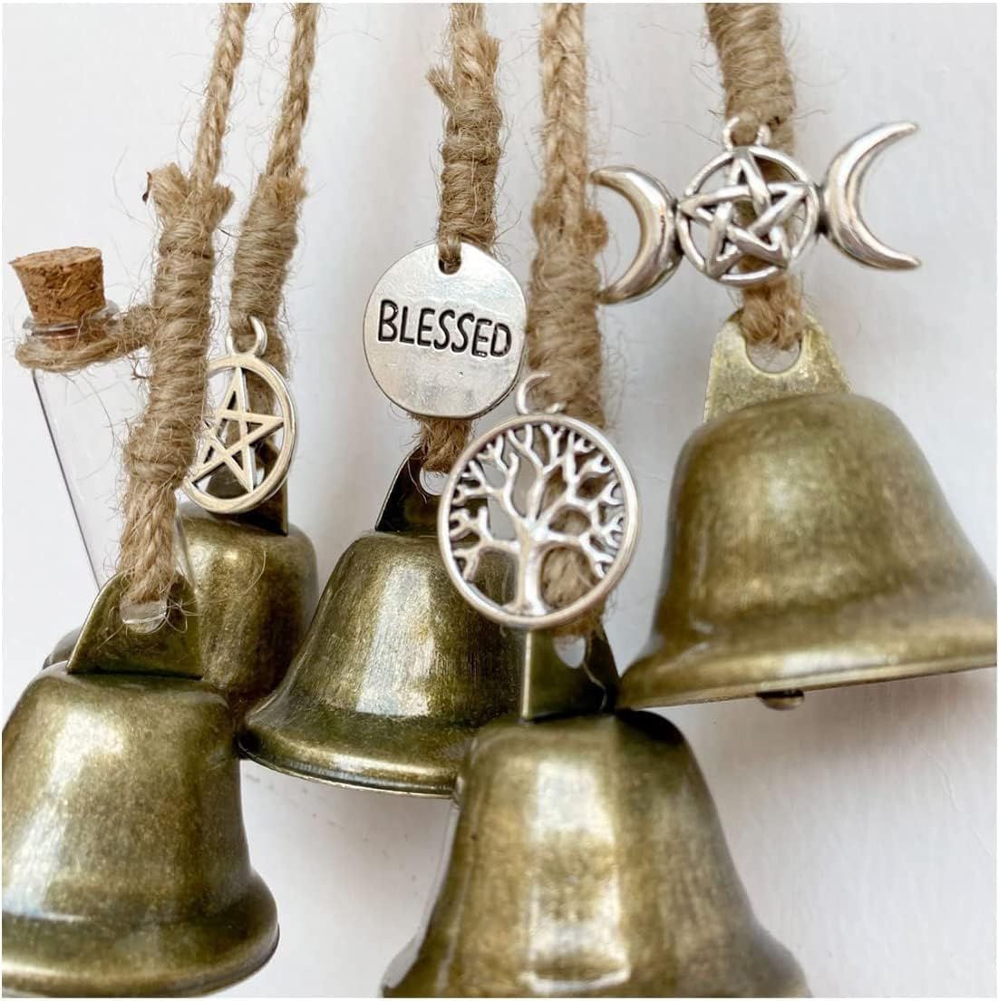 2 PCS Witch Bells for Protection Witchcraft Wicca Supplies Christmas Wind view 3