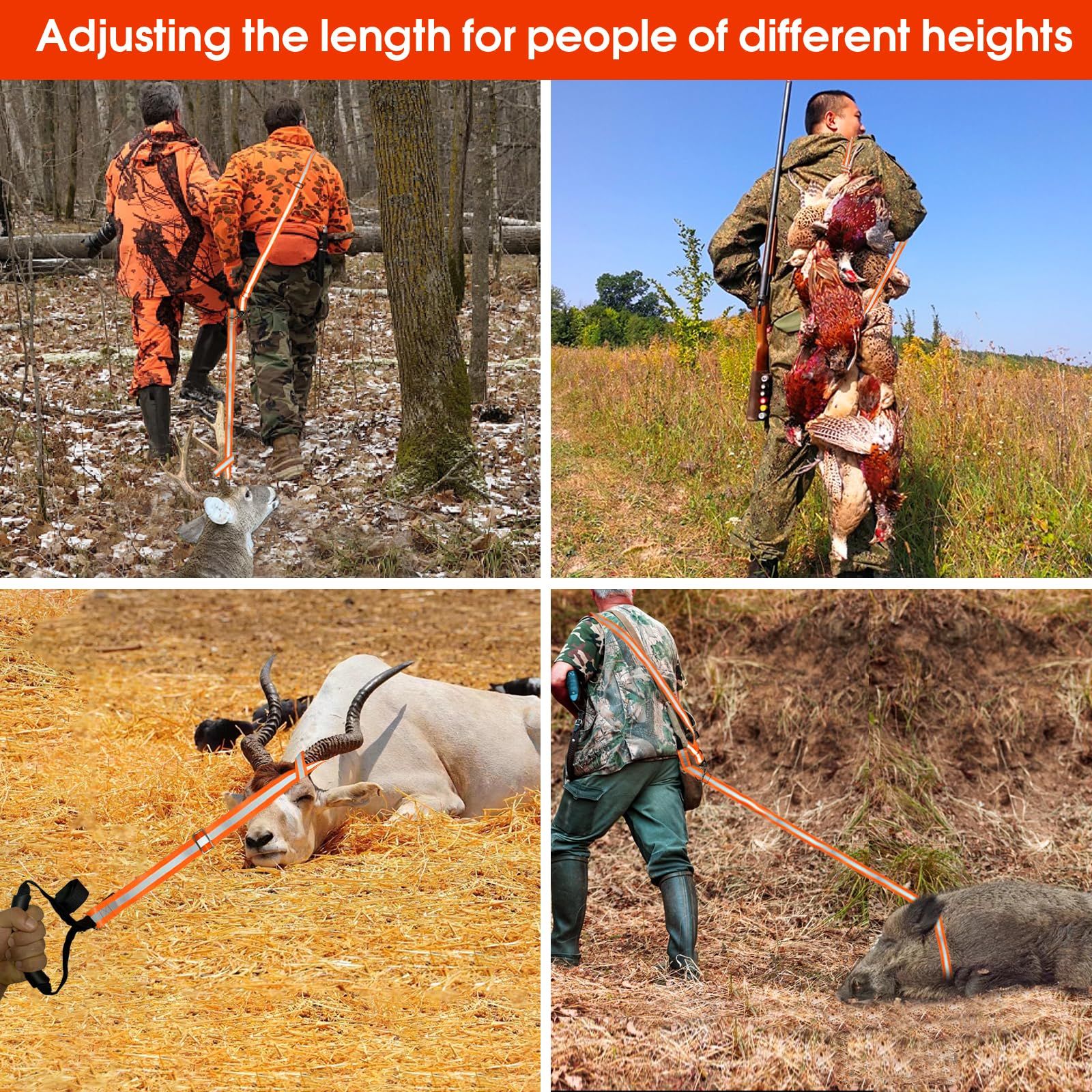 Deer Drag Strap and Harness Heavy Duty Safety Deer Dragging Rope Hunting view 5