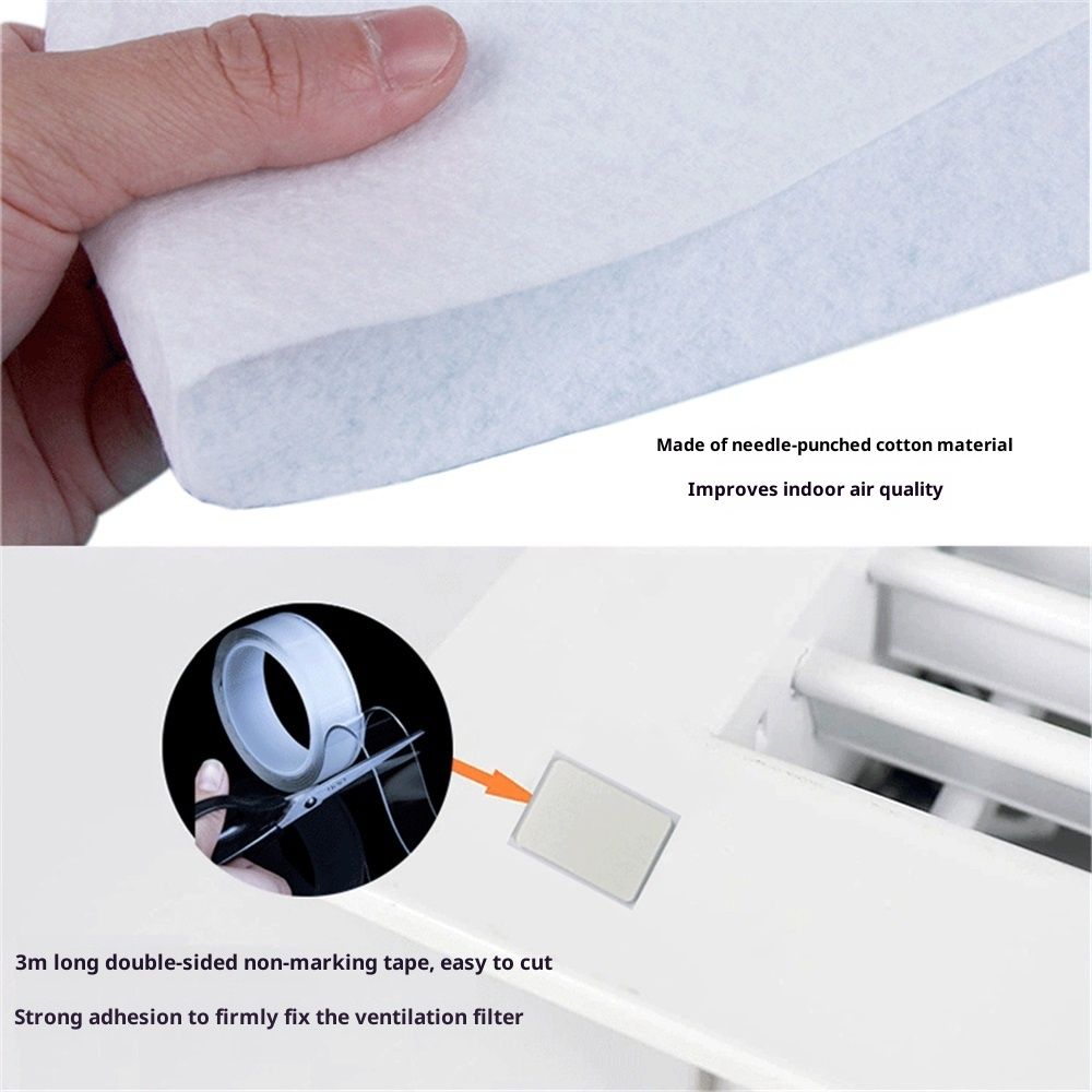 Complete Air Vent Filters Kit- 98‘’ x 18'' Electrostatic Media With 118in of view 5