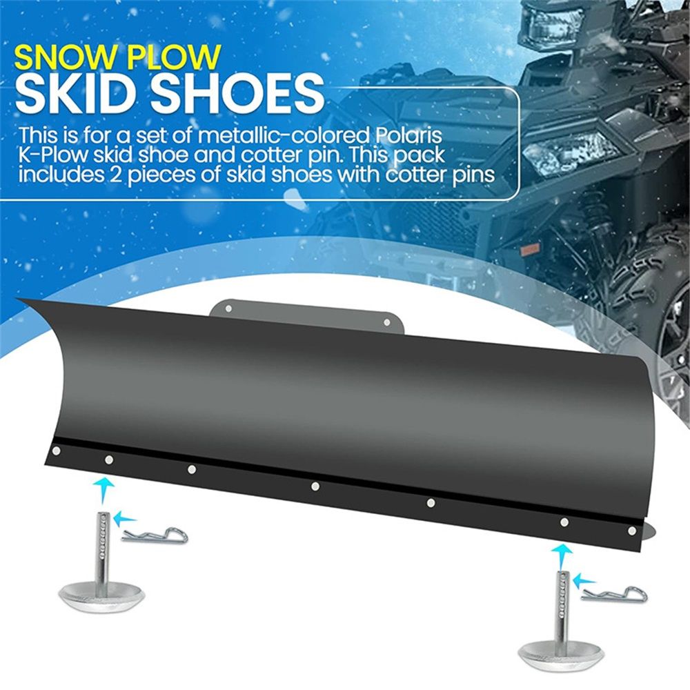 (2-Pack) Replacement Snow Plow Skid Shoes - Replaces Part ATV UTV Hardened view 4