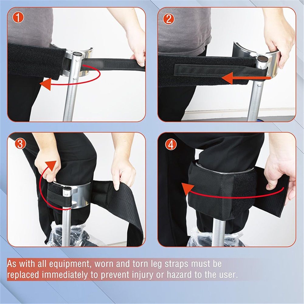 Extra Comfort Padded Wide Stilt Straps Leg Bands for Drywall view 2