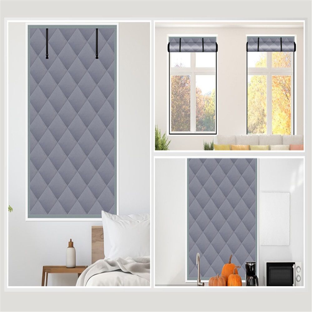 3 Layer 30*56 Inches Winter Insulated Window Curtain-Oxford Thermal Insulated view 3