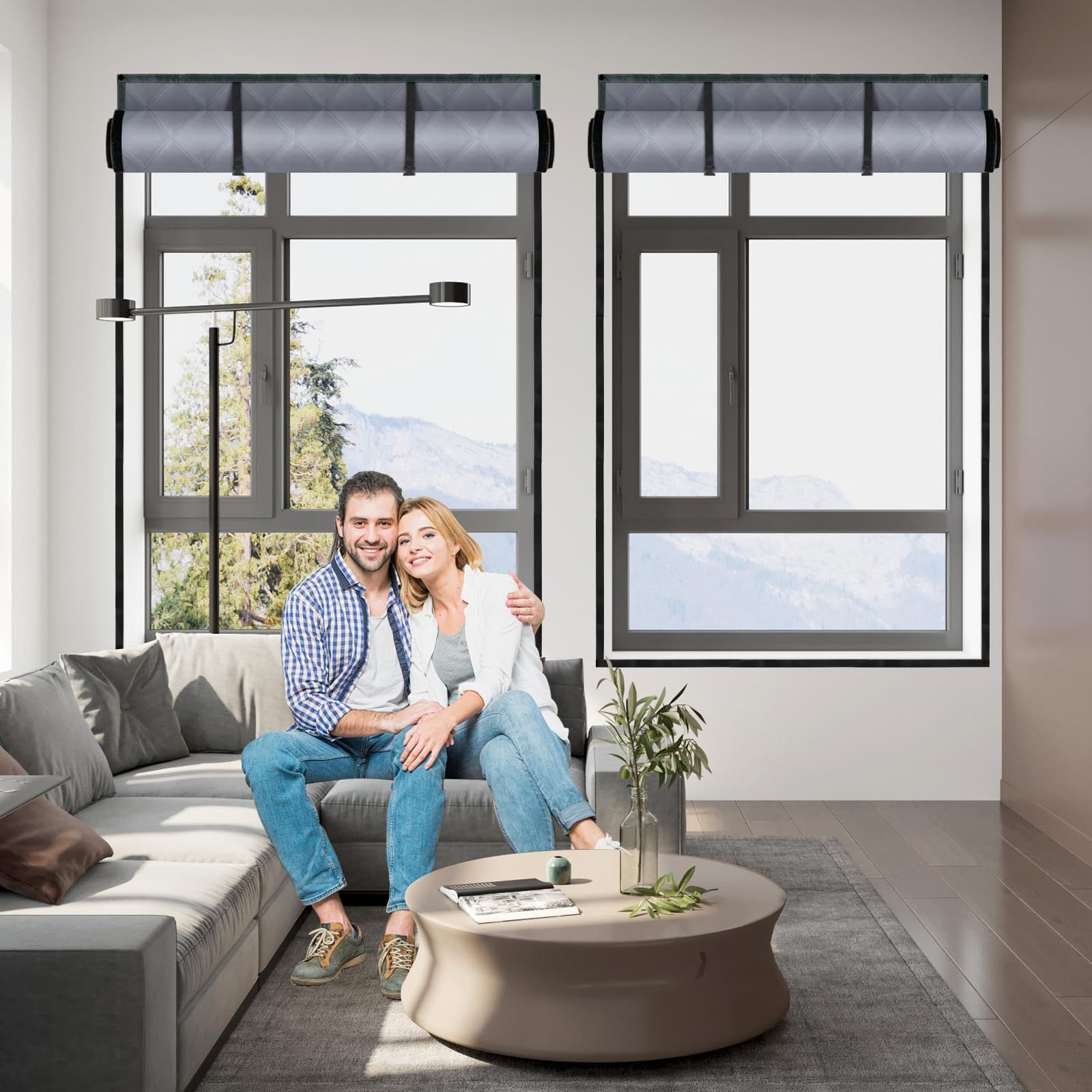 3 Layer 30*56 Inches Winter Insulated Window Curtain-Oxford Thermal Insulated view 5