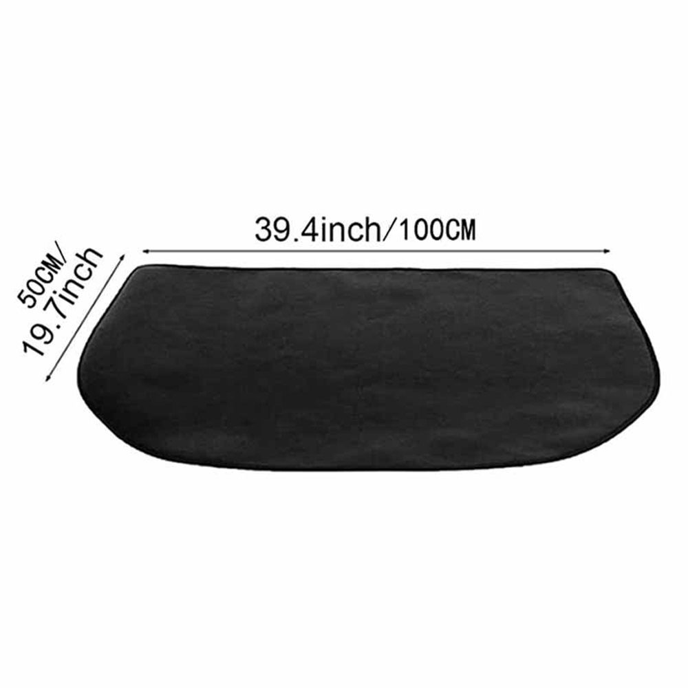 Fireproof Fireplace Mat & Hearth Rug 19.7*39.4Inch Half Round Hearth Stove Rug