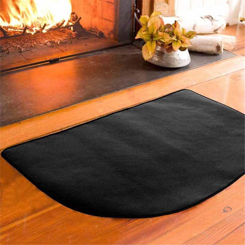 Fireproof Fireplace Mat & Hearth Rug 19.7*39.4Inch Half Round Hearth Stove Rug view 5