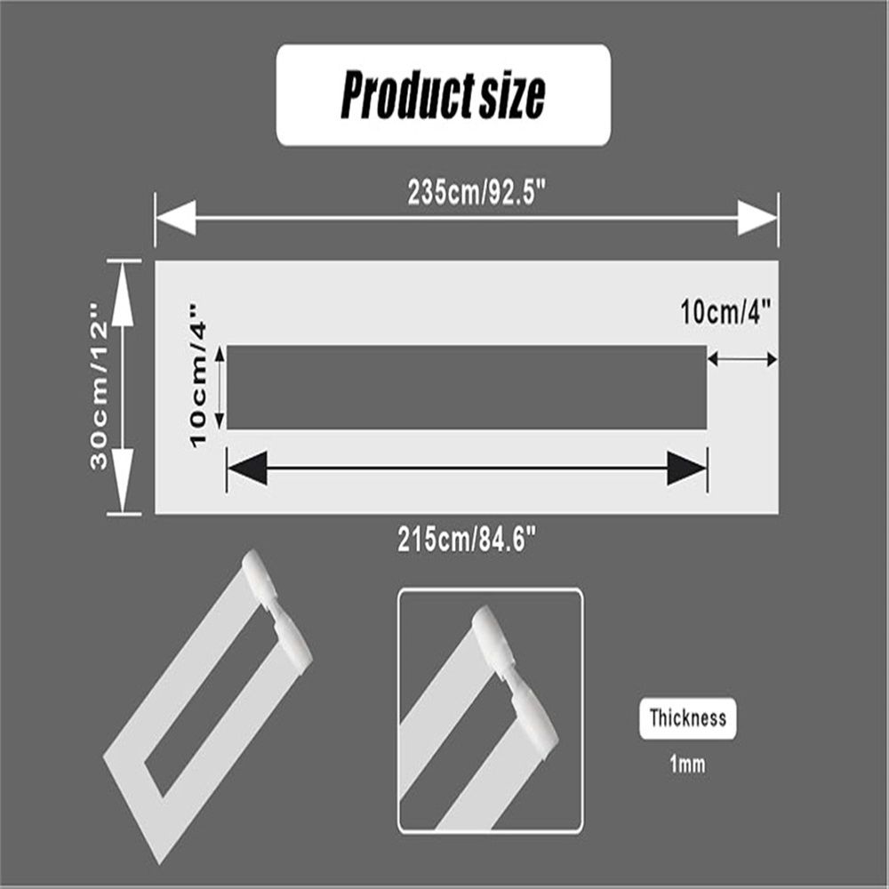 Parking Lot Line Stencil – – Lays Flat view 3