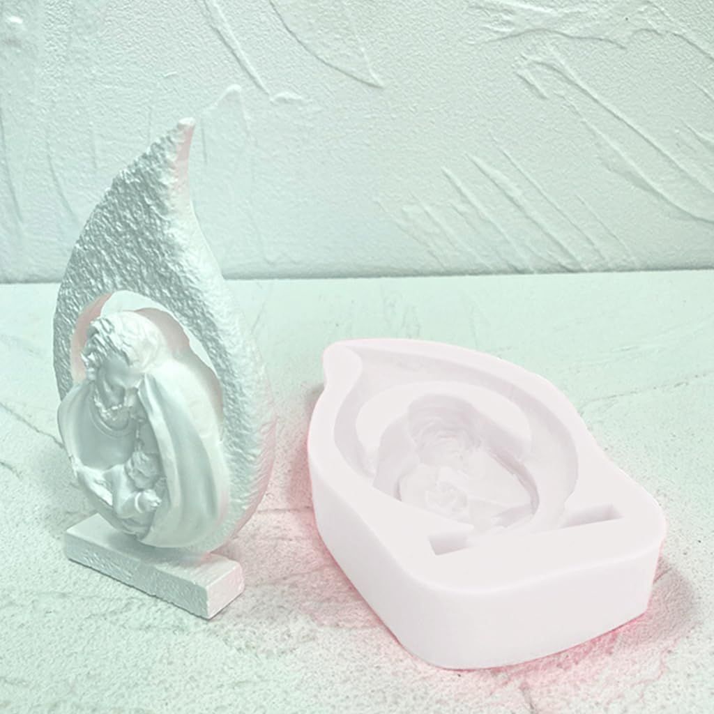 Waterdrop Silicone Molds Christianity Holy Family Gypsum Ornaments Resin Molds view 4