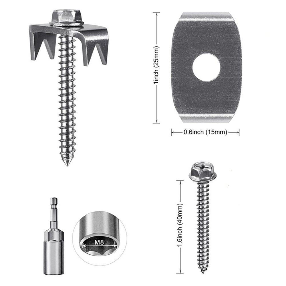 Fence Staples, 304 Stainless Steel Fence Nails for Softwood, Reusable Wire view 3