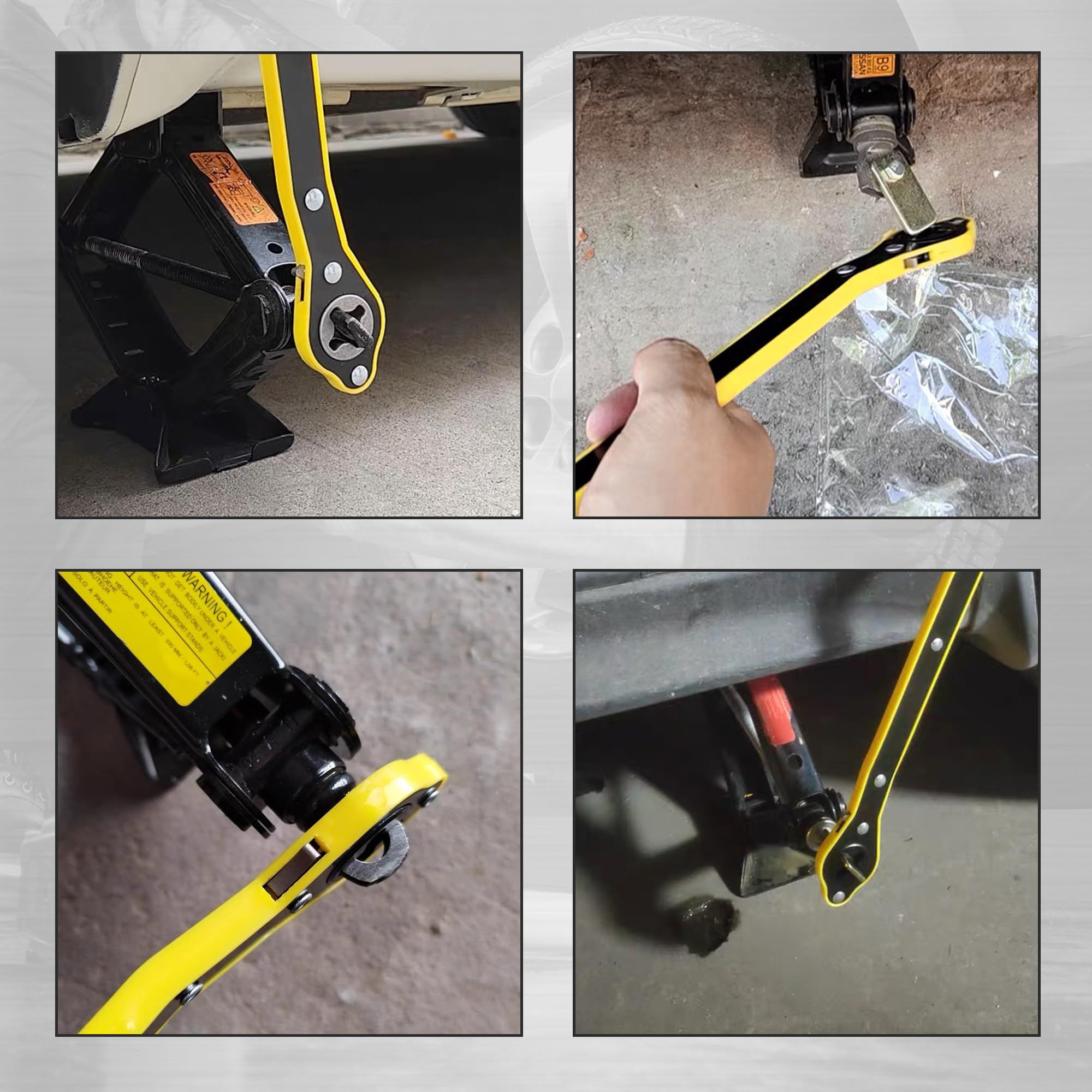 Jack Ratchet Wrench, Auto Labor-Saving Car Jack Wrench for Scissor Jack, 360 view 2