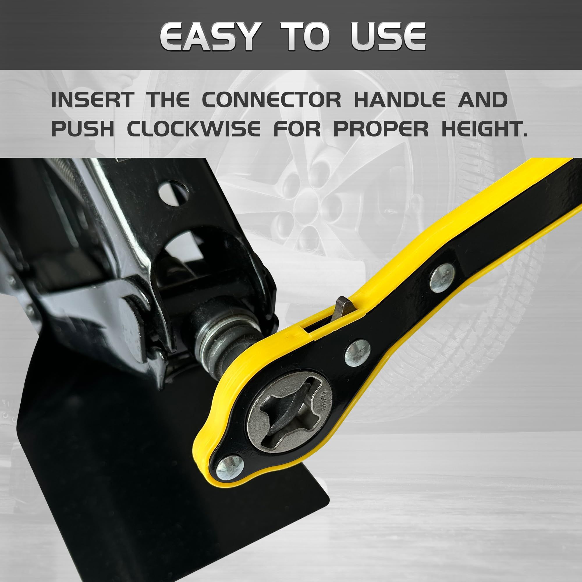 Jack Ratchet Wrench, Auto Labor-Saving Car Jack Wrench for Scissor Jack, 360 view 3
