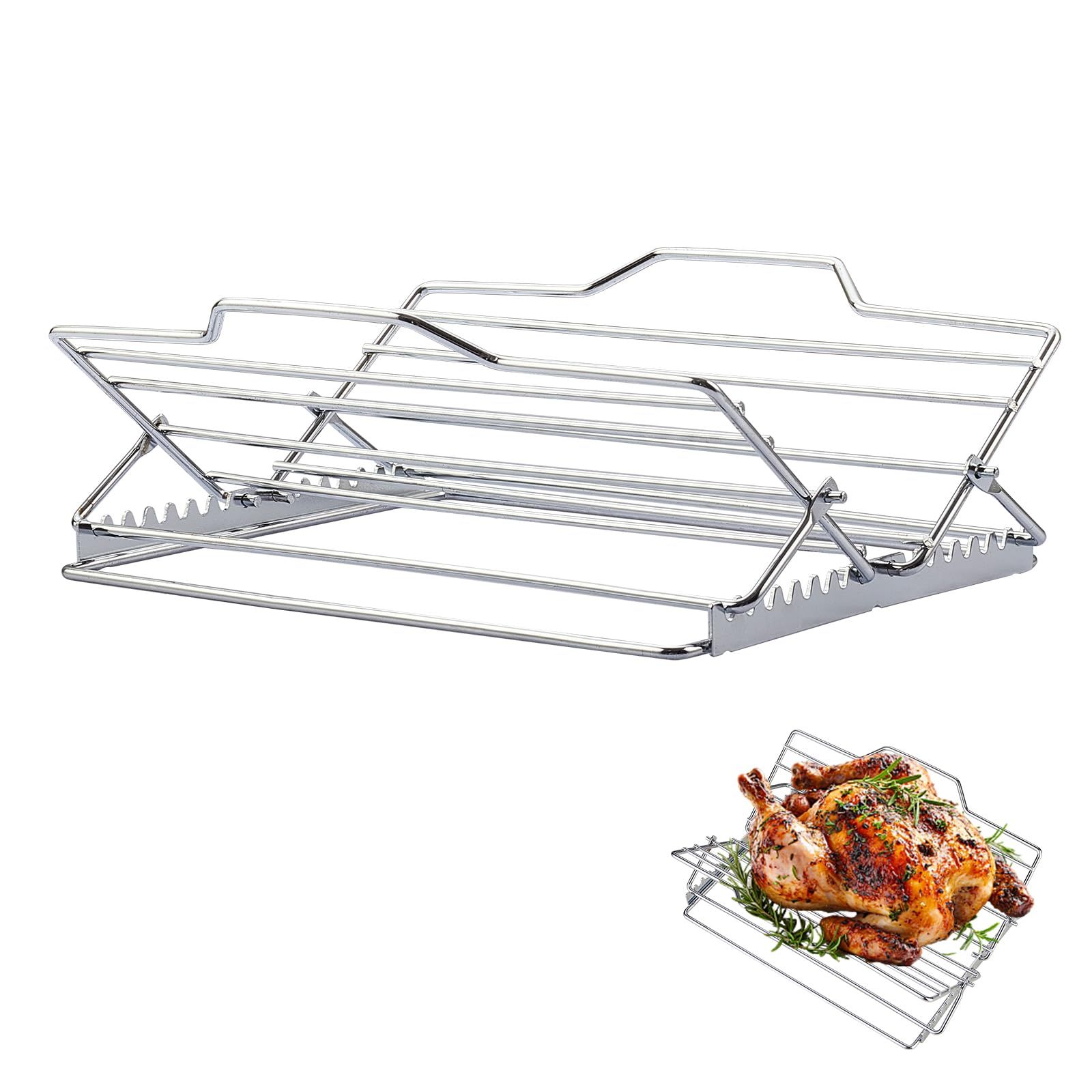 Adjustable Roasting Rack for 27.6 * 26.2 * 1.8cm
