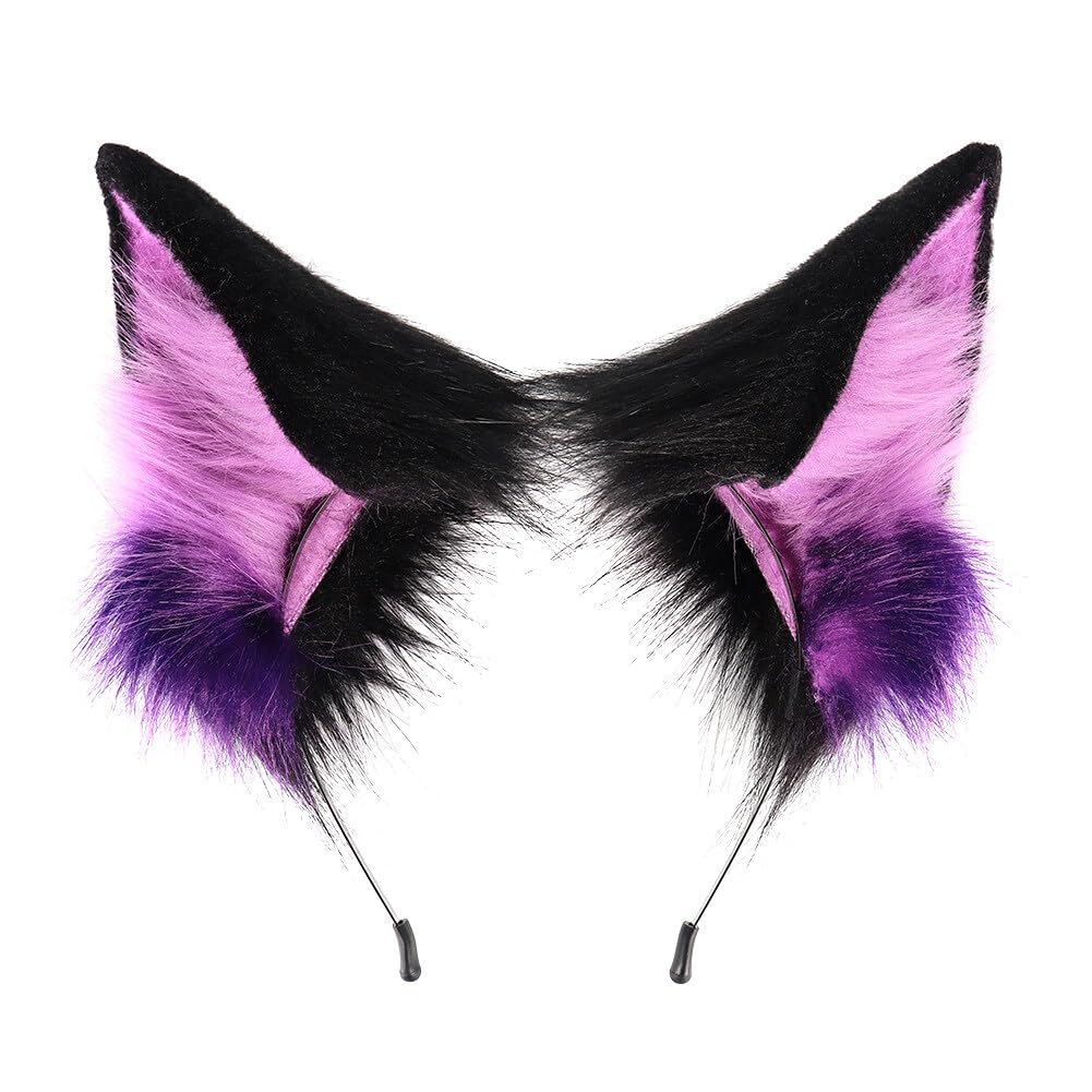 fox ear tail suit animal cute hair hoop cat wolf dog Headwear halloween Party view 4