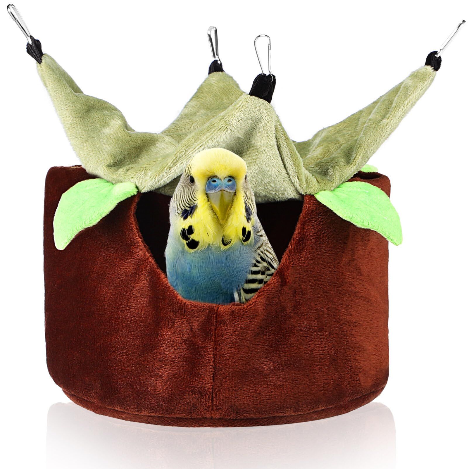 Two Layers Bird Parrot Bed Nest Snuggle Hammock for Parakeet Lovebird Cockatoos